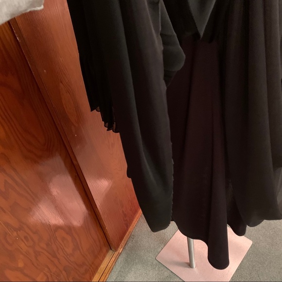 Black Formal Accordion Pleated Accent Style Dress - Picture 7 of 10